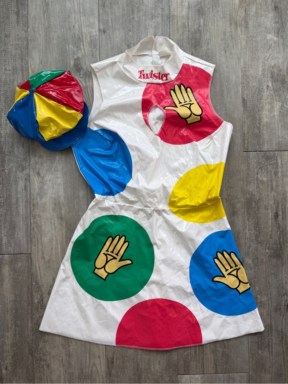 Twister Costume Dress & Hat Women’s Size 12-14 Hasbro Halloween Game Costume